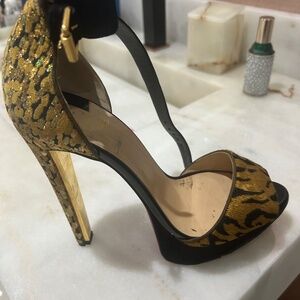 Christian Louboutin 140 Velvet Strap Heels